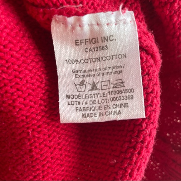 Gagou Tagou Red Knit Dress 24 Months - Picture 4 of 4